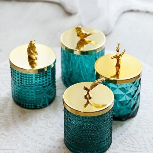 Glass Household Kitchen Storage Jar Candy Dried Fruit Storage Jar with Lid Restaurant Storage Supplies Storage Jar with Lid