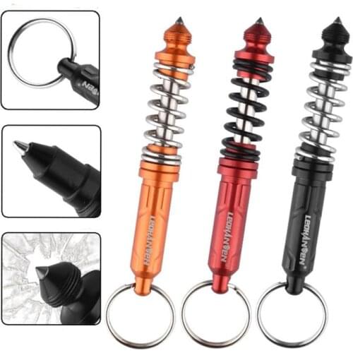Two in One Self Defense Stick Tactical Pen Car Safety Hammer Emergency Life-Saving Pen Window Glass Breaker Keychain