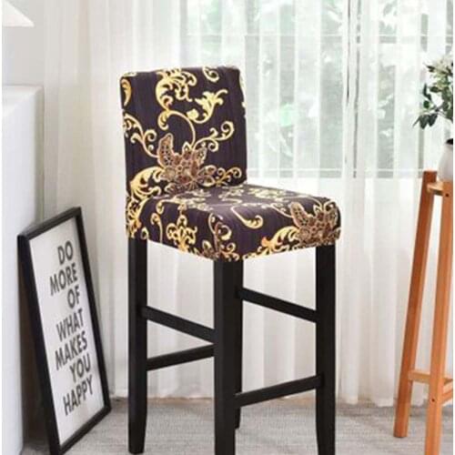 1/5/10pcs Bar Chair Cover Elastic High Stool Chair Protector Cover Seat Cast Slipcover For Dining Party Wedding Room Banquet
