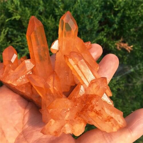 1pcs AAAAA natural red crystal cluster quartz crystal original stone specimen red crystal cluster crystal home decoration