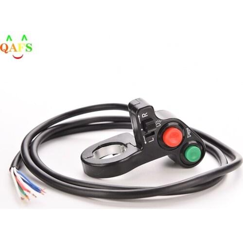 New E-Bike Motorcycle 7/8" Handlebar Switch Assembly Electric Scooter Dirt Bike Turn Signal Horn Button ON OFF Switch Hub 1PC