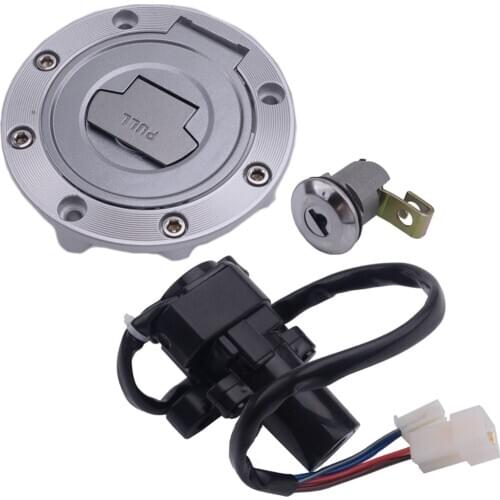 2 Pin Motorcycle Ignition Switch Lock Fuel Gas Cap Key Set fit for YAMAHA YZF R1 R6 R6S 2006 2007 2008 2009 2010 2011 2012