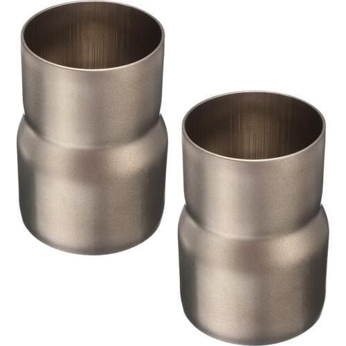 2Pcs 60mm To 51mm Motorcycle Exhaust Adapter Reducer Connector Pipe Tube