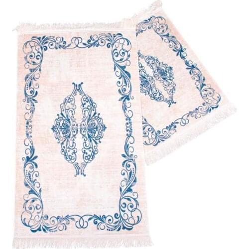 Palace Rectangle Bathroom Mat Set 2 Li Cream