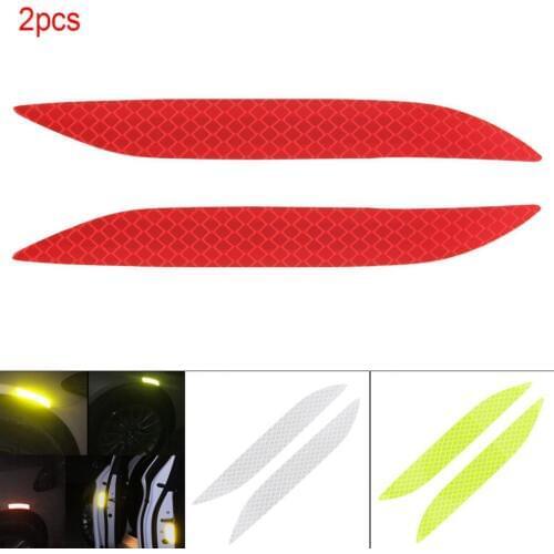 2pcs Crystal Lattice PVC Car Refit Bumper Fog Lamp Reflective Warning Collision Avoidance Sticker 15.6 x 2CM