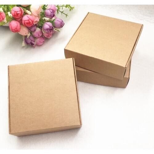 20pcs Brown Kraft Paper Aircraft Gift Boxes 6 Size Candy Box For Handmade Soap Wedding Party Gift Packaging Boxes