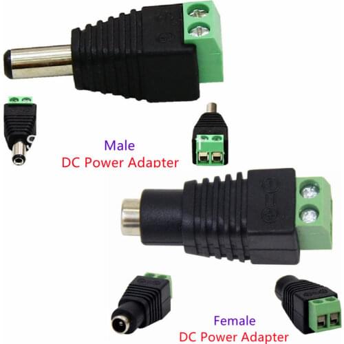 10pcs 2.1 x 5.5mm DC Power Connector Female Plug Jack Adapter CCTV
