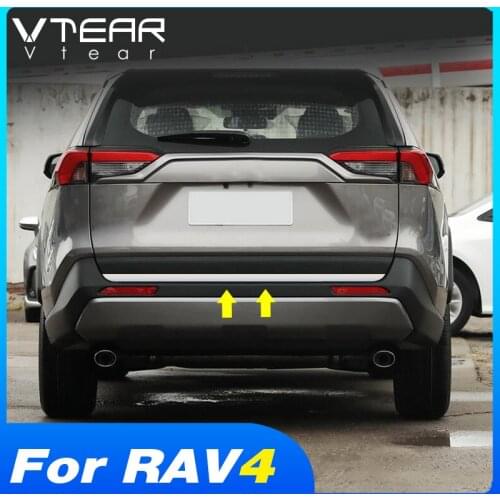 For Toyota RAV4 Accessories Rear Tail Trunk Door Trim Exterior Mouldings Cover Stainless Steel Auto Tailgate Protection 2021