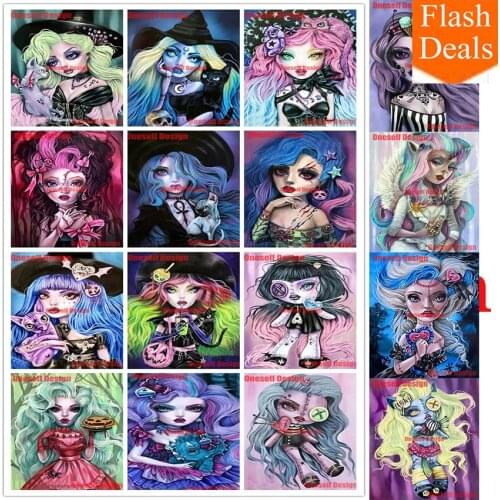 2021 new 5d diamond painting full square cute girl diamond mosaic 5d diamond mosaic sale decoration home wall sticker diy frame