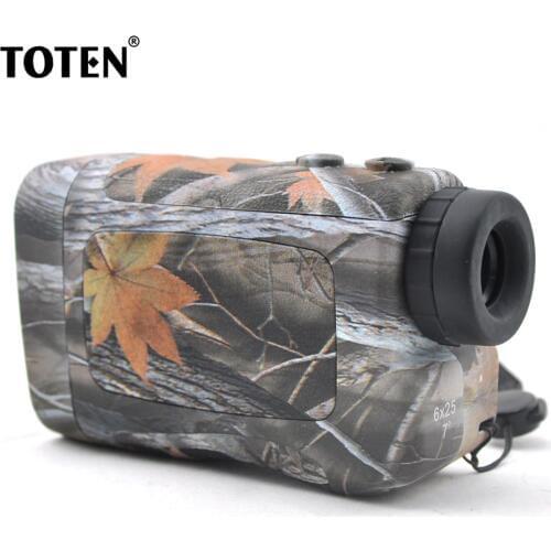 TOTEN 6x25 Laser Rangefinder 600m Professional Binocular Golf Hunting Shooting Gallery Electronic Ruler Telescope