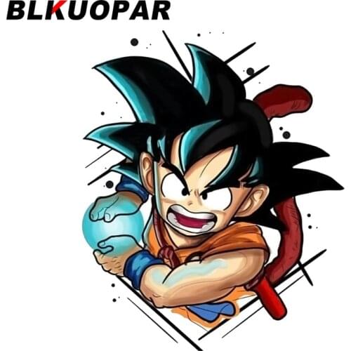 BLKUOPAR 13cm x 10.9cm for Son Goku Manga Decals Vinyl Sticker Bumper Waterproof Accessories Refrigerator Funny Car Stickers