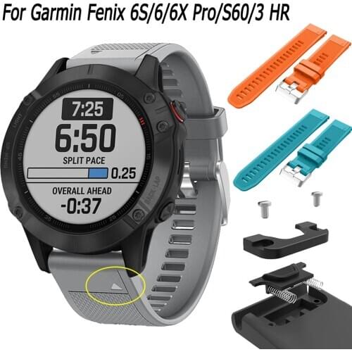 22 20 26mm Quick Release EasyFit Strap for Garmin Fenix 6X 6 6S Pro 5 5X 5S Plus 3HR Silicone Strap for Forerunner 935 Watchband