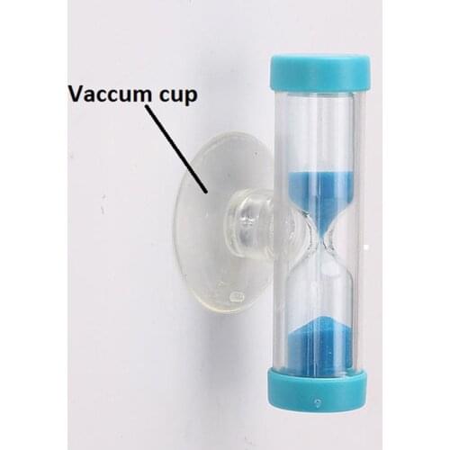 2/3 minutes Clocks Mini Hourglass Children Sand Teeth brushing Timer With Suction Cup Lead-free Creative small gifts Home Decor