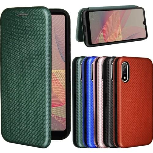 For Sony Xperia Ace II Case Carbon Fiber Leather Case Magnetic Adsorption Phone Covers For Sony Xperia L5 Ace II AceII SO-41B