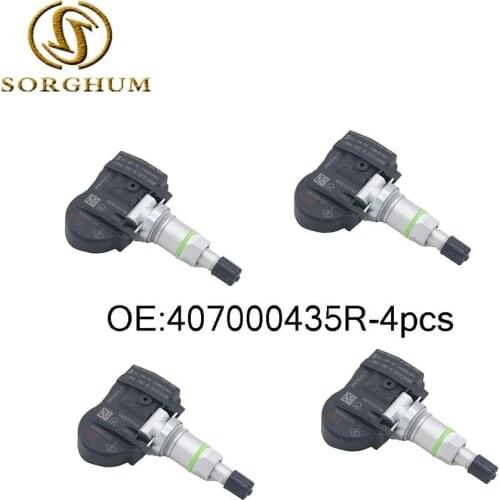 4pcs TPMS Tire Pressure Sensor 407000435R For Renault Megane Laguna Fluence Latitude 433MHZ 40700-0435R, S180052064Z