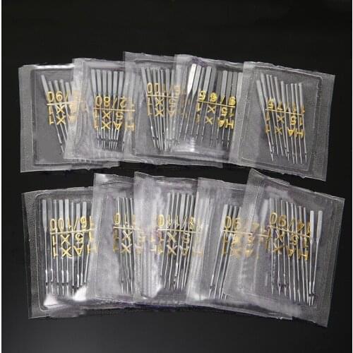 100pcs HAX1 Silver Sewing Needles Flat Shank Assorted Kit for Household Sewing Machine Needle Fittings Accessories