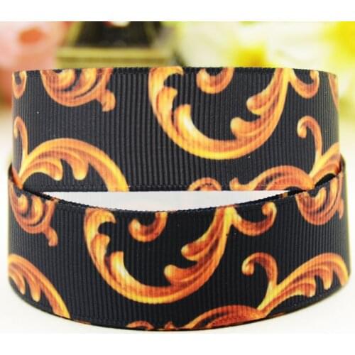 22mm 25mm 38mm 75mm Curly grass Cartoon pattern printed Grosgrain Ribbon party decoration 10 Yards X-04129