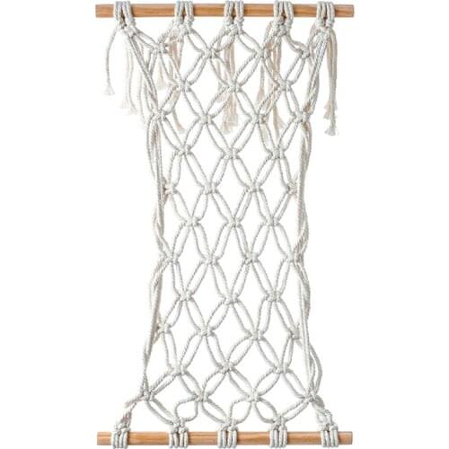 Kitchen Fruit And Vegetable Net Bag Hand-Woven Storage Basket Hanging Large-Capacity Cabinet Storage Bag