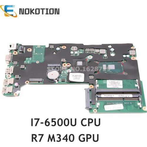 NOKOTION laptop motherboard For HP 430 G3 830947-001 830947-501 830947-601 DA0X61MB6G0 SR2EZ i7-6500U CPU R7 M340 DDR3L
