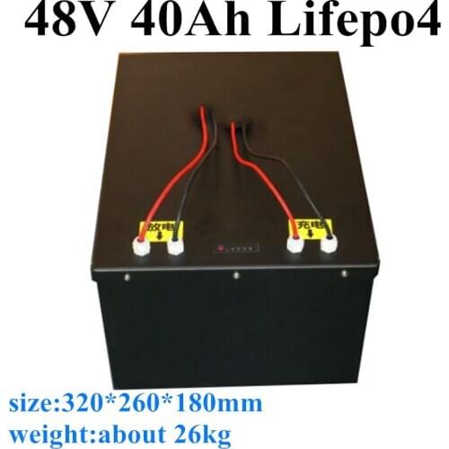 Deep cycle waterproof metal case Lifepo4 48V 40Ah battery for 48V RV UPS Solar Energy Storage system +10A Charger
