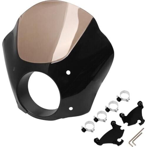 Motorcycle Gauntlet Headlight Fairing W/Trigger Lock Mount Kit For Harley Sportster XL 883 1200