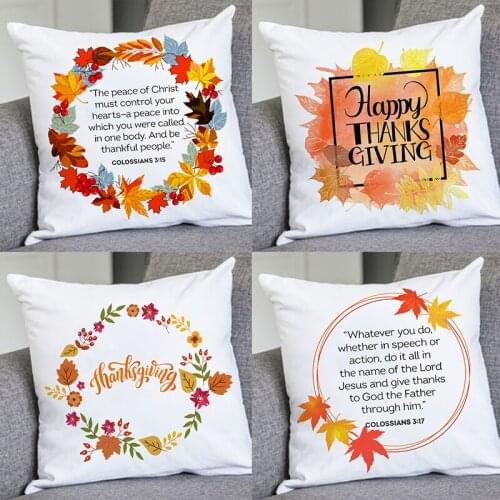 The Holy Bible Printed Cushion Cover Thanksgiving Theme Party Decorative Sofa Room Pillowcase Home Decor Pillows Case Best Gifts