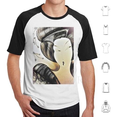 Jade Midnight Geisha , , House Of T Shirt Men Cotton 6Xl Biba Vogue Model 70S Glamour Roses Daisy Seaside Beach Ice Cream