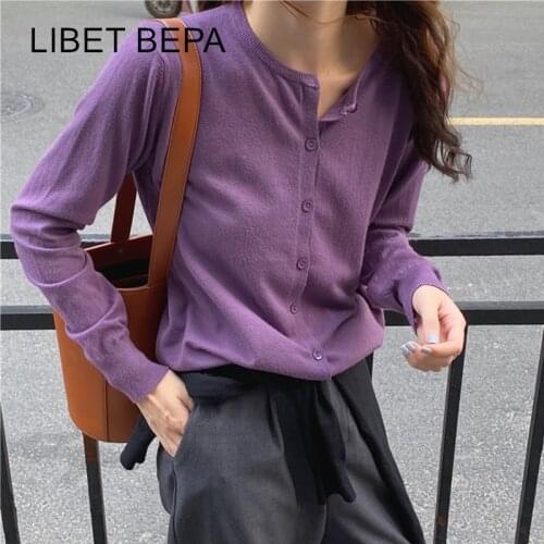 New 2020 Womens Sweaters Autumn Winter Sweater Fashionable Buttons Short Cardigans Korean Elegant Wild Lady Knitwears SWC8123