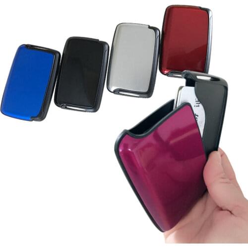 2021 New Aluminum Metal Bankcard Blocking Hard Case Wallet Credit Card Anti-RFID Scanning Protect Holder For Men Women