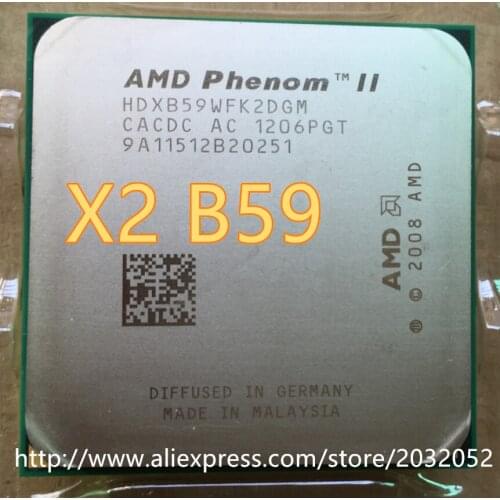 Original AMD Phenom II X2 B59 CPU/6M/3.4G/AM2+/AM3 Desktop processor scrattered pieces(working 100% Free Shipping)