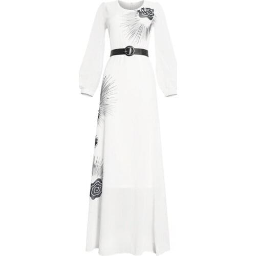 African Print Dresses For Women 2021 New Chiffon Kaftan Abayas Ankara Dashiki Dress Long Sleeve Elegant Ladies Clothes Boubou