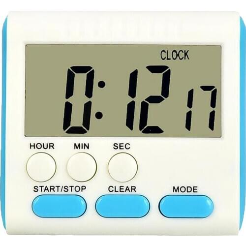 Portable Digital Timer Clock LCD Screen For Kitchen Cook 4 Colors