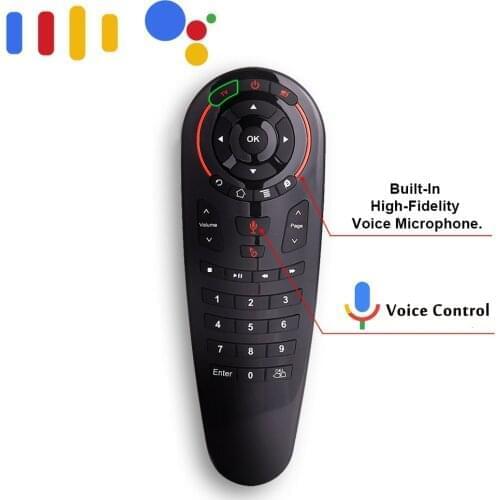 G30S Voice Air Mouse Smart Remote Control 33 Keys IR Learning Gyro Sensing Wireless Smart Remote for Android TV Box X96 Mini