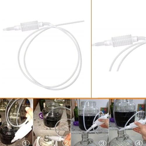 2 Meter Syphon Tube Hand Fuel Pump Gasoline Siphon Hose Gas Oil Water Fuel Transfer Siphon Pump for Water Gasoline Liquid Home