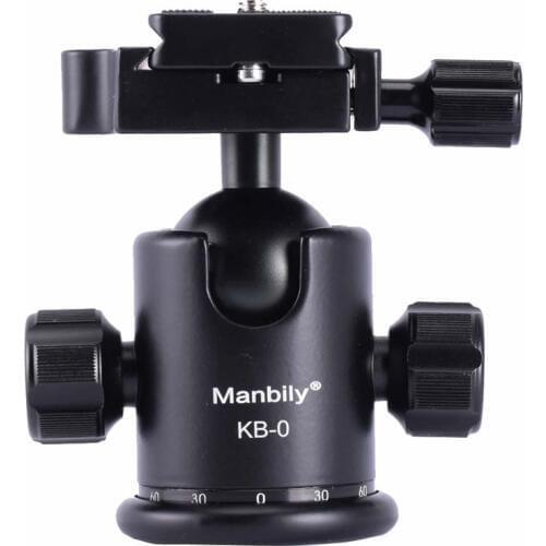 Manbily KB-0 Professional Tripod Heads,Universal Ball Head with Fast Mounting Plate,Camera Tripod Head for Canon Nikon DSLR