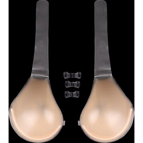Sexy Backless Strapless Bra Push Up Adhesive Silicone Bra Plus Size CDEFGH Silicone Bra Lift Nipple Cover Invisible Breast Cover