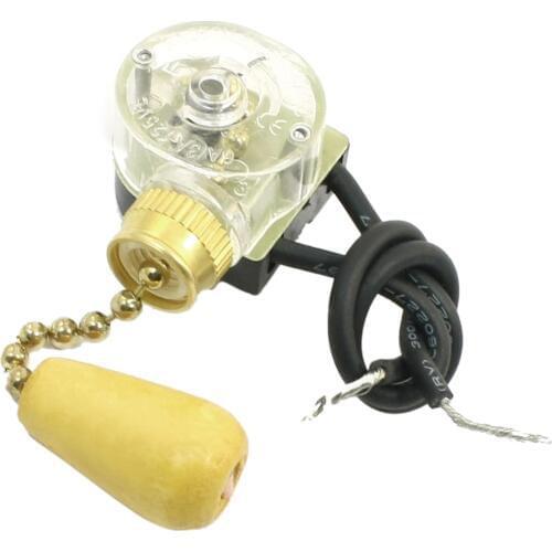 Lighting Ceiling Fan Light Switch w Pull Chain 3A 250VAC 6A 125VAC