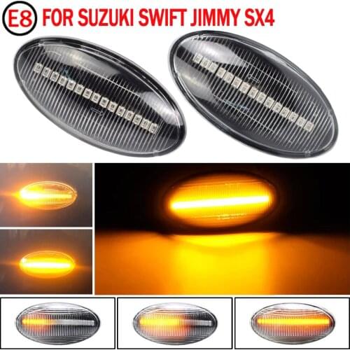 2pcs Dynamic LED Side Marker Turn Signal Lights Indicator Amber Repeater Car Lights For Suzuki Alto 2009-2017