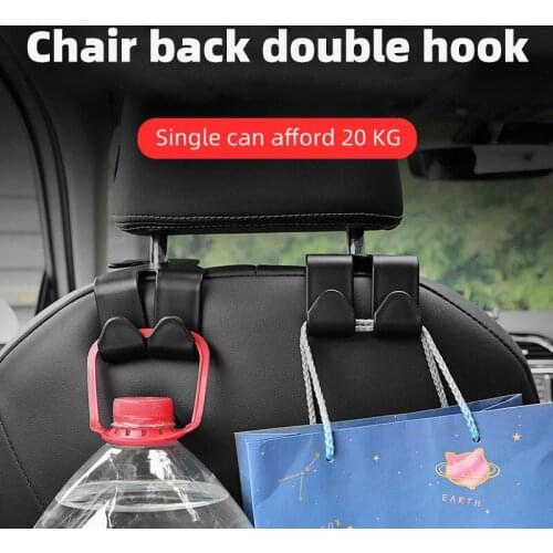 1pcs Universal Car Seat Back Hook Car Accessories Interior Portable Hanger Holder Storage for Auto Bag Purse Cloth Decoration