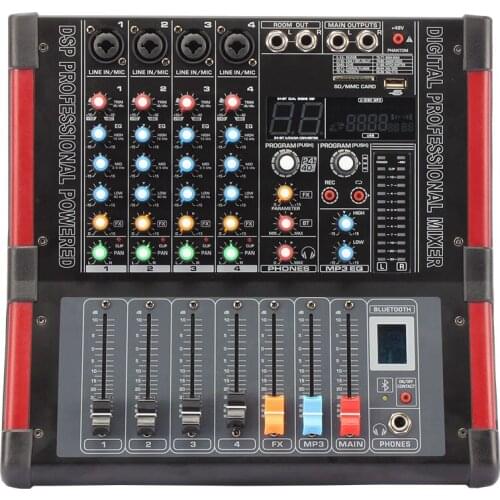 High Quality 99 DSP 4 channel audio mixer price dj power mixer karaoke mixer amplifier