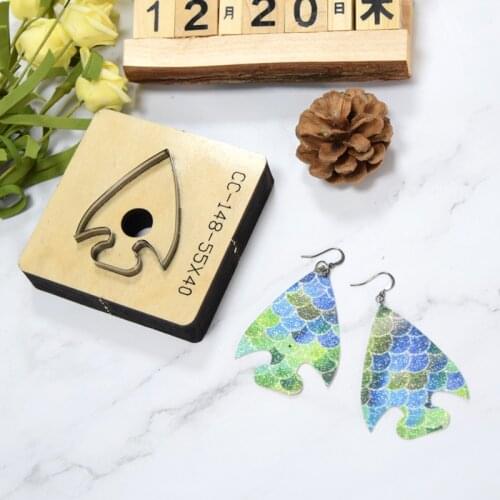 SMVAUON Wood Mould Japan Steel Die Cut Steel Punch Teardrop Earrings Cutting Mold Wood Dies Leather Blade Cutter Diy Crafts