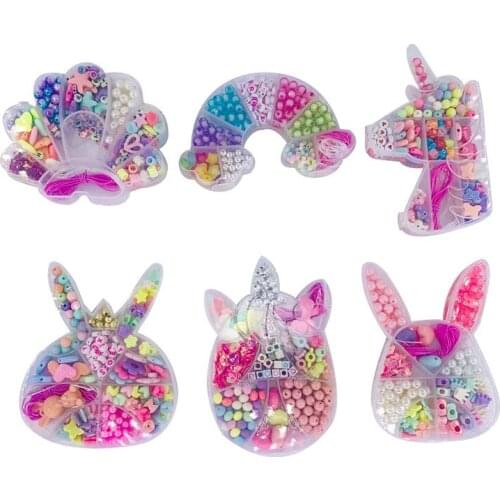 Handmade Unicorn Jewelry Necklace Beads For Girl DIY Craft Gift Supplies For Jewelry Bracelet Making Decoration Accessory