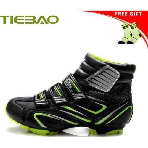 Tiebao Winter Mountain Bike Shoes Sapatilha Ciclismo Mtb Men Women Self-locking Bicycle Riding Shoes Chaussure Vtt SPD Sneaker