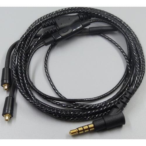 Zsfs DIY MMCX Cable for Shure SE215 SE425 SE535 UE900 Port Replacement Cable Cord Earphone line Cables with Mic for iphone