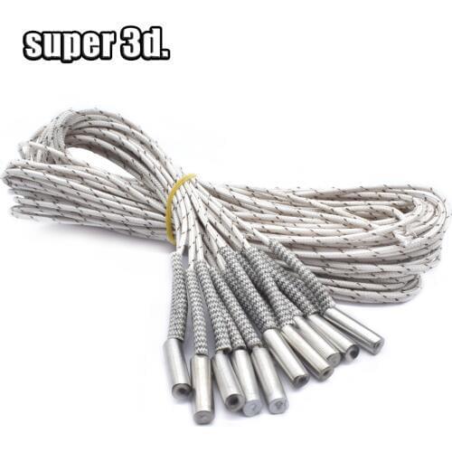 1/4PCS PT100 Ceramic Cartridge Heater 12V/24V 50W 1m/2m heating tube Heat 6*20mm For HotEnd J-Head 3D Printer Parts