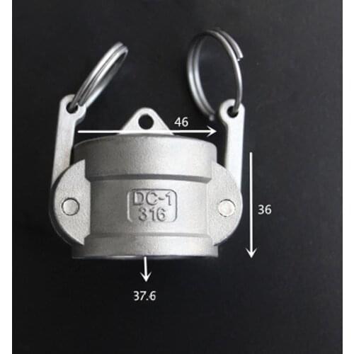 1" Socket End Cap Type C Camlock Quick Disconnect Coupling 304 Stianless Cam Groove For Hose Pumps Homebrew