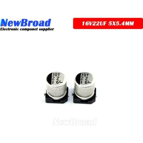 10PCS SMD Aluminum Electrolytic Capacitor 16V22UF 4*5.4MM 5*5.4MM 22UF16V 16V 22UF