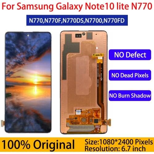 ORIGINAL AMOLED Lcd Screen For Samsung Galaxy Note 10 Lcd N970F note10 plus Lcd N975 N9750 LCD Note 10 Display Touch Screen
