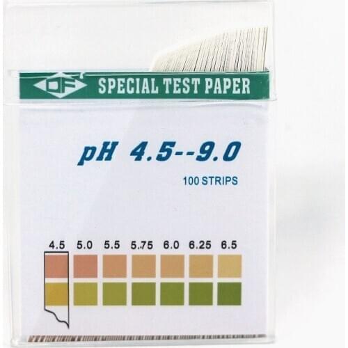 100Pcs /Box Laboratory Household PH Test Strip Indicator PH4.5-9.0 Test Paper For Water Saliva And Urine Testing Measuring