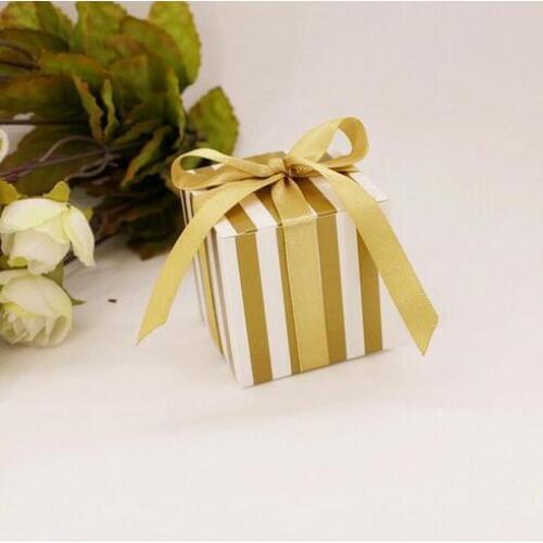 100 pieces/lot Creative Gift box Rustic and Lace Kraft paper Favor Box With ribbon Wedding Party Candy box Package Decoration